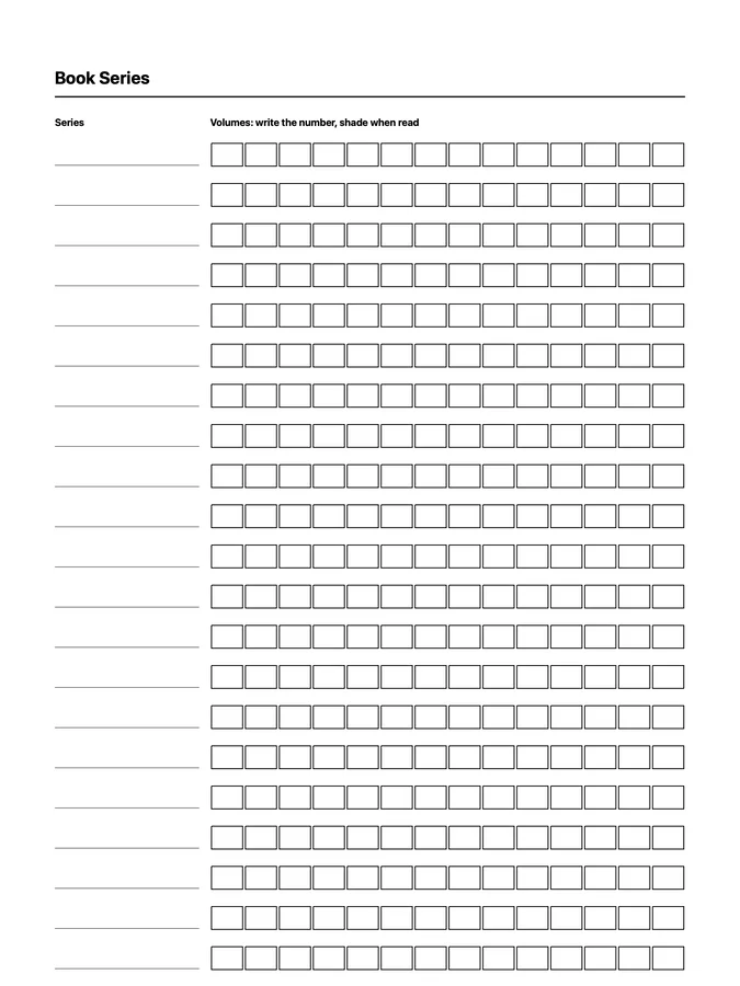 Endless Book Series Tracker Native Template