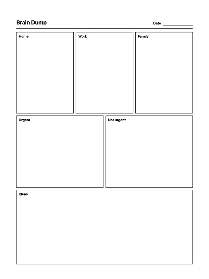Brain Dump Native Template on reMarkable 2