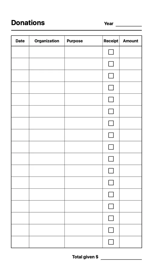Donation Tracker on Paper Pro Move