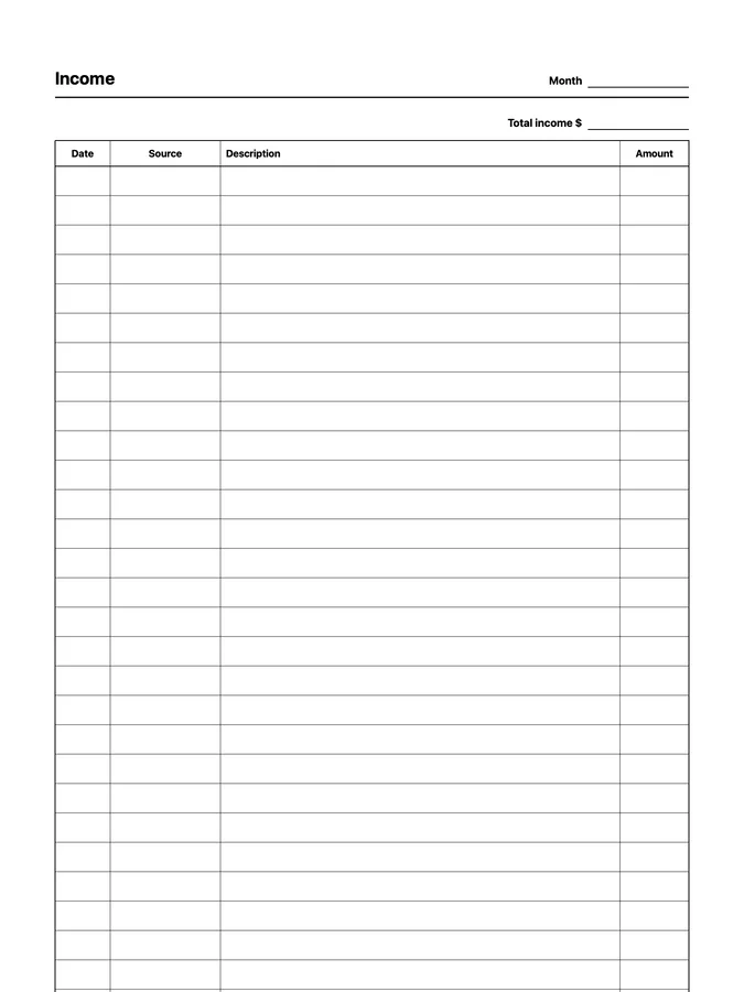 Endless Income Tracker Native Template