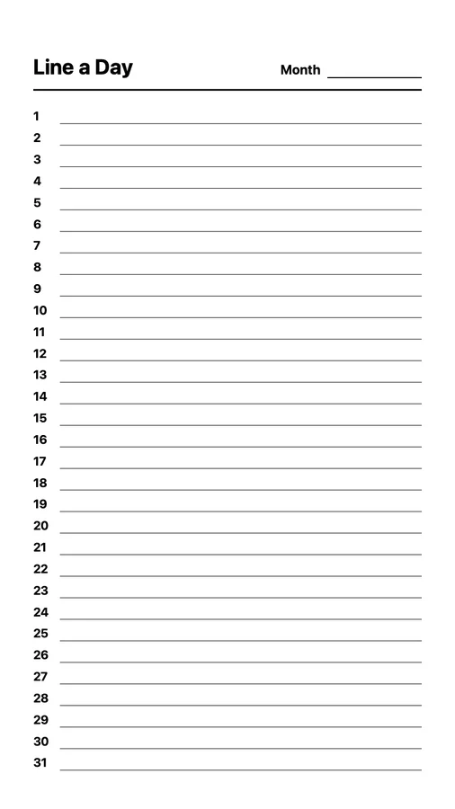 Line a Day on Paper Pro Move