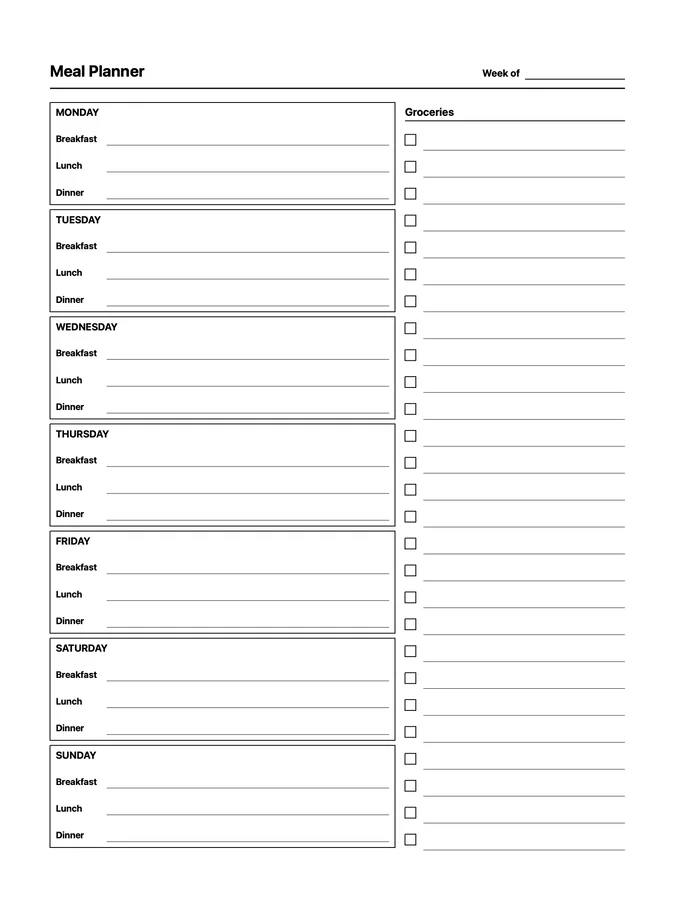 Meal Planner preview