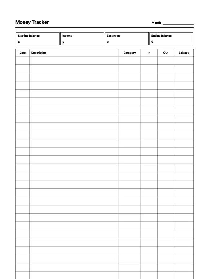 Endless Money Tracker Native Template