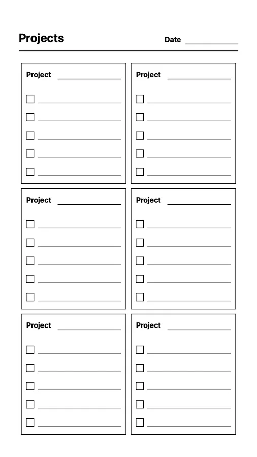 Projects at a Glance on Paper Pro Move