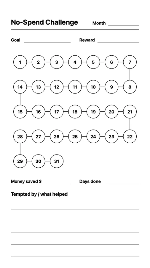 No-Spend Challenge on Paper Pro Move