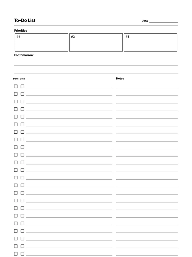 Endless Priority To-Do Native Template