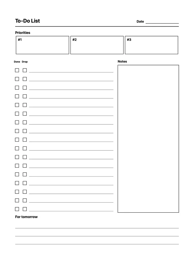 Priority To-Do Native Template on reMarkable 2