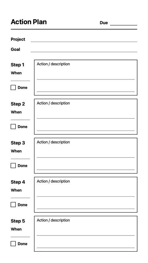 Project Action Plan on Paper Pro Move