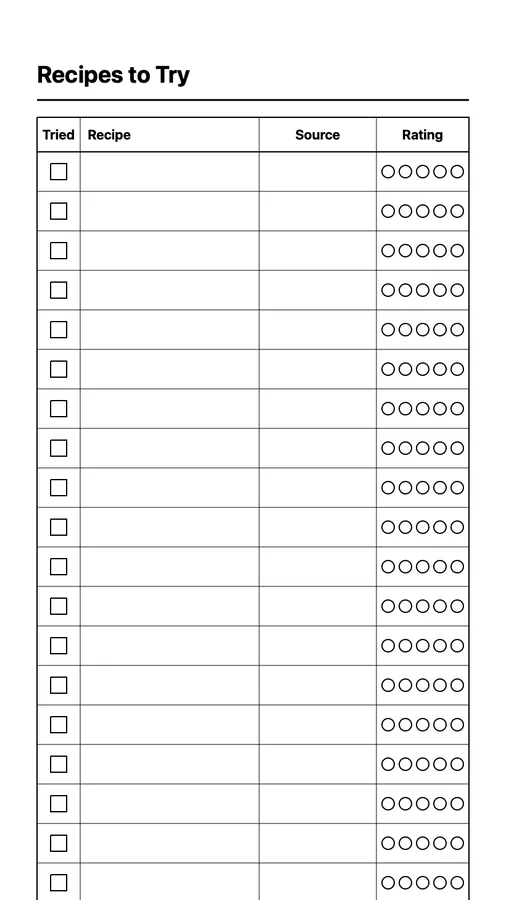 Endless Recipes to Try Native Template on Paper Pro Move