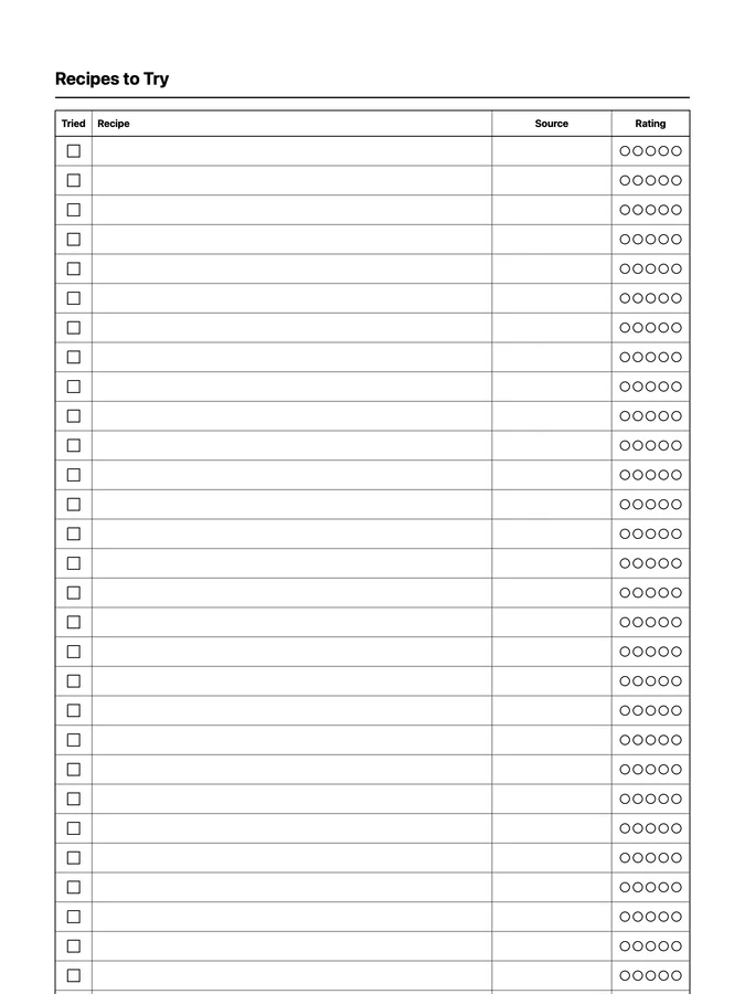Endless Recipes to Try Native Template