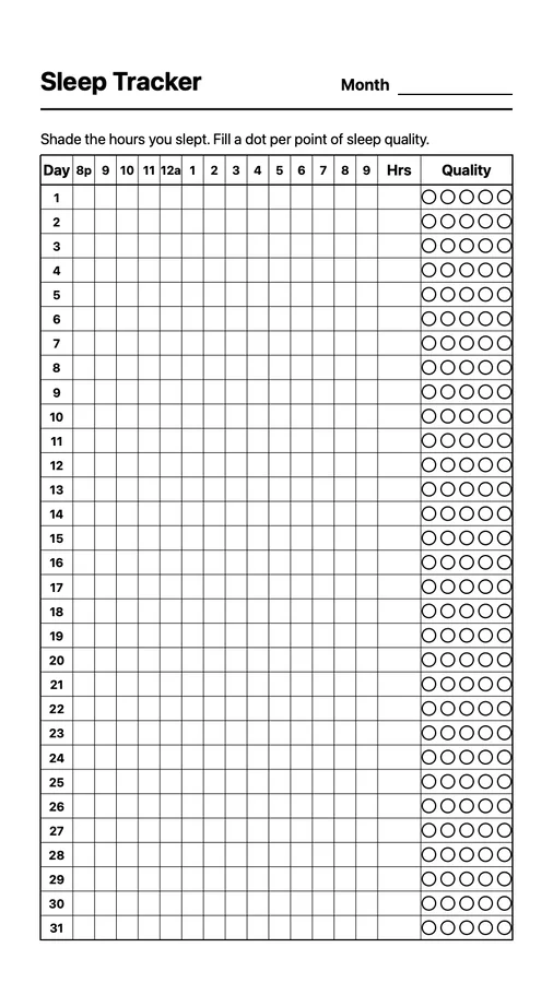 Sleep Tracker on Paper Pro Move