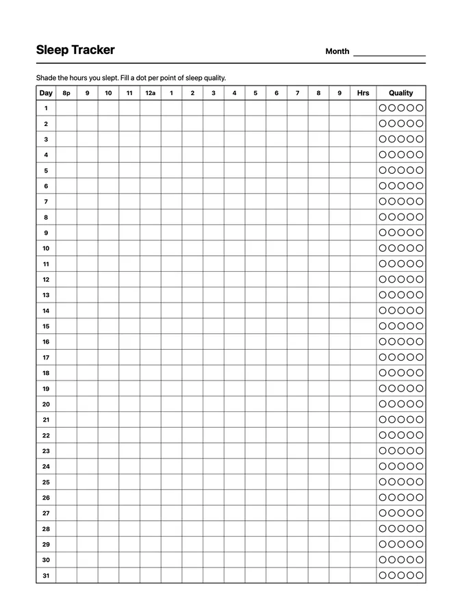 Sleep Tracker Native Template on reMarkable 2
