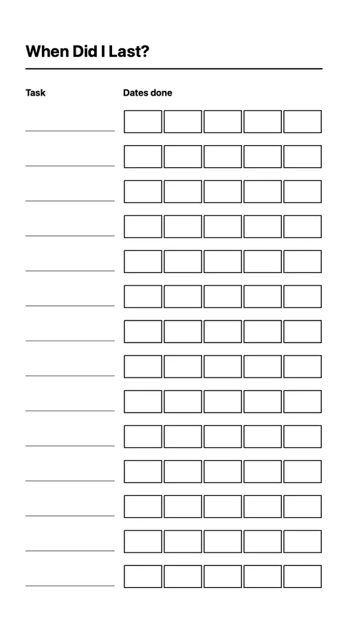 When Did I Last? on Paper Pro Move