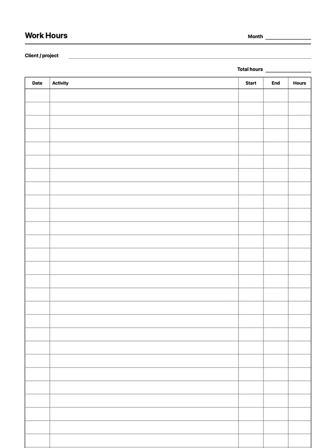 Endless Work Hours Native Template