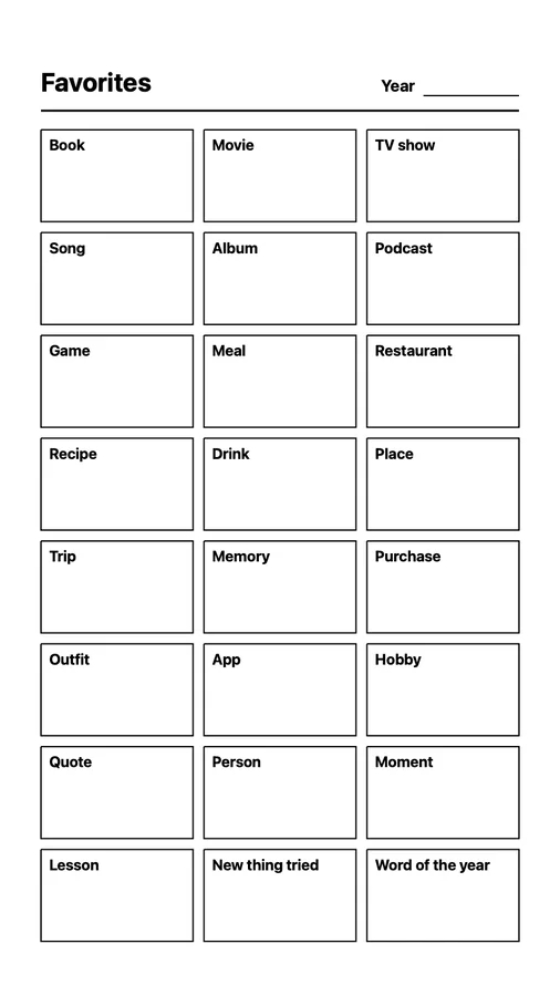 Year Favorites on Paper Pro Move